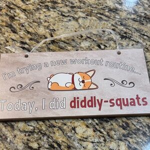 Funny Corgi Workout Sign